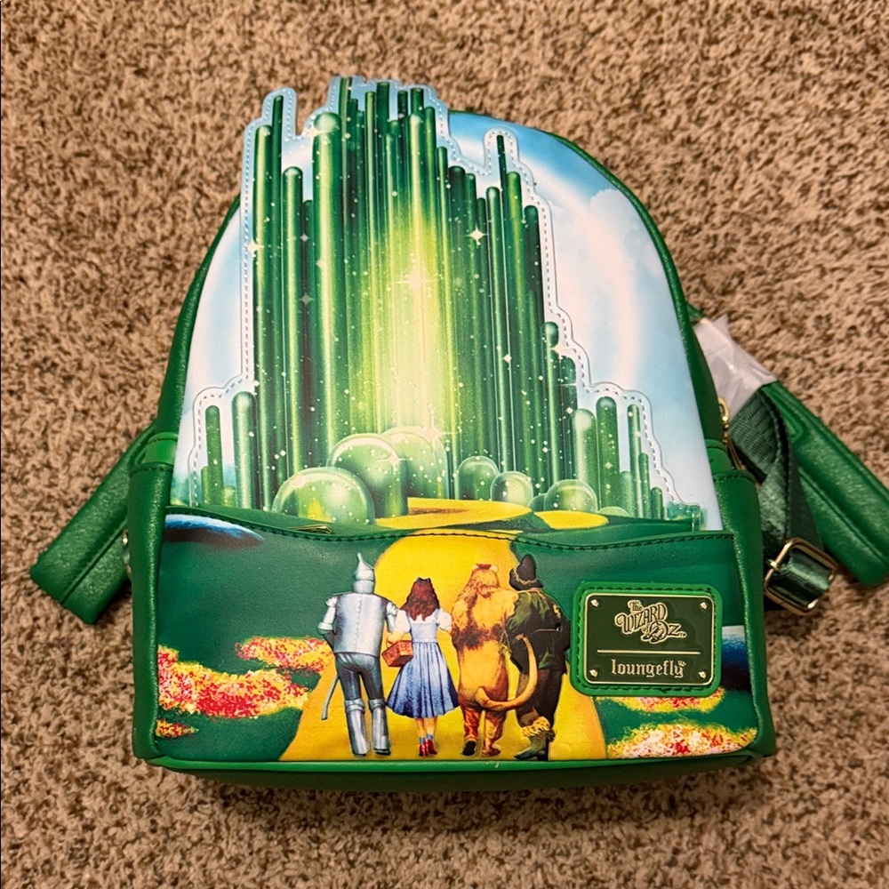 Loungefly Green Wizard of Oz Emerald City Mini Backpack